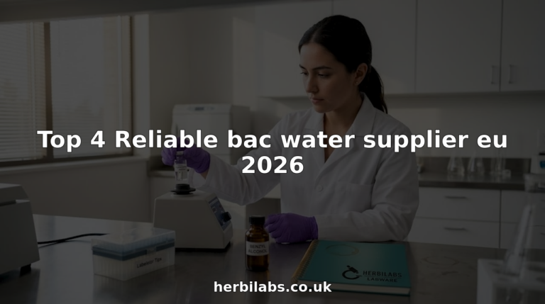 Lab technician preparing bacteriostatic water in research lab