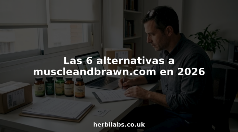 Hombre revisando y comparando diferentes suplementos en su escritorio, desde la comodidad de su casa.