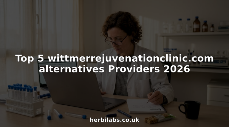 Un científico revisa y compara proveedores de material de laboratorio mientras trabaja en su escritorio lleno de papeles y objetos.