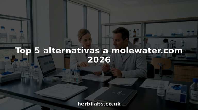 Un grupo de científicos analiza cuidadosamente los reactivos en un laboratorio bien iluminado.