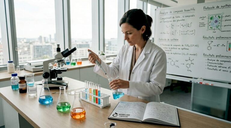 Un chercheur est en train de mener une expérience dans son laboratoire.
