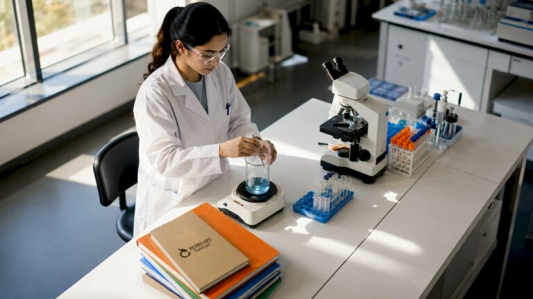 Scientist performing precise liquid transfer in research lab