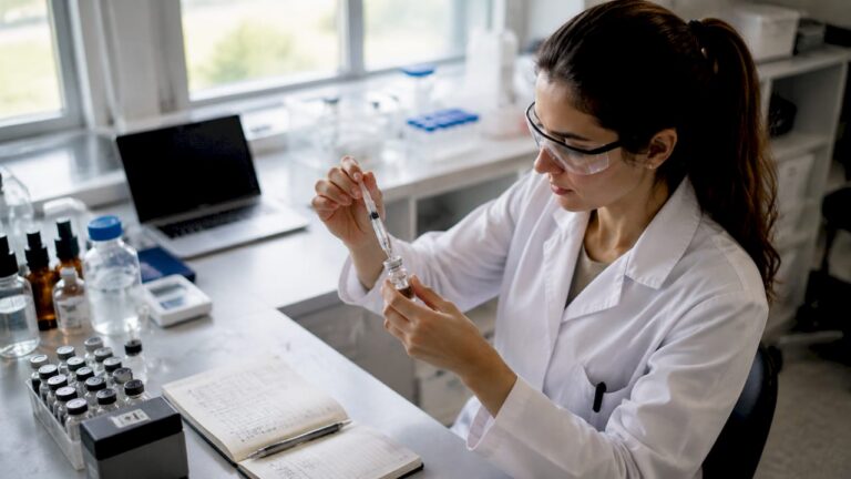 Cómo preparar un vial de péptidos usando agua bacteriostática